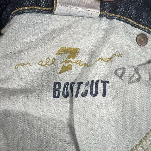 7 For All Mankind Bootcut Jeans Women’s Size 29 (30x33) Blue Boho Western Rodeo - Picture 10 of 14